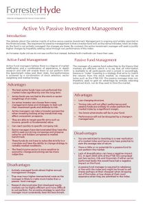 Active vs Passive Investing