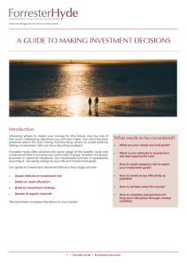 A Guide to Making Investment Decisions